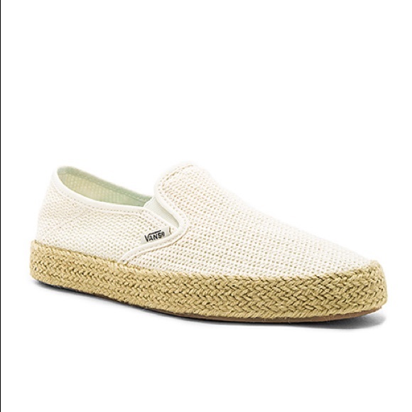 vans slip on espadrille